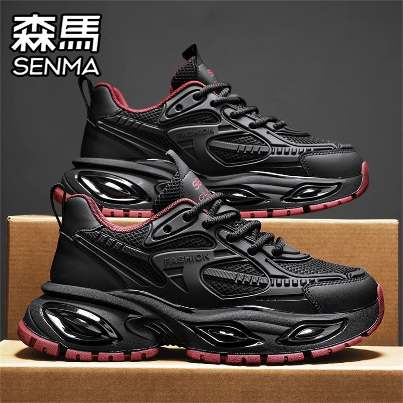 森马黑武士男鞋冬季百搭休闲运动跑步黑色厚底增高网红爆款老爹鞋,淘宝优惠券,粉丝福利购,淘宝优惠卷
