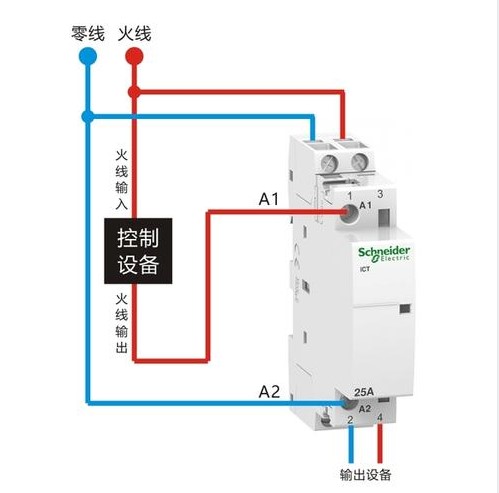 网红。施耐德家用接触器iCT 2NO常开230~240V 2P 25A标准接触器A9 - 图1