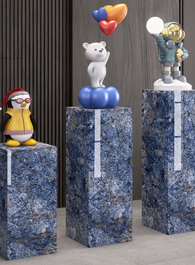 原创大理石岩板客厅装饰摆件底座