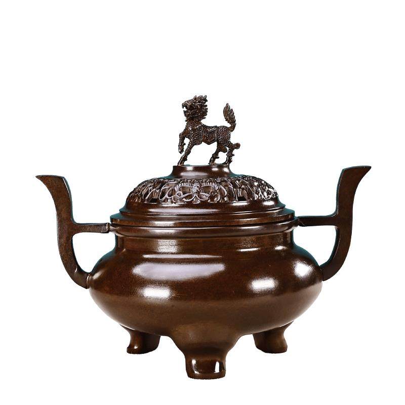 香炉纯铜熏香炉茶道禅意盘香炉复古居家檀香宣德紫铜黄铜香篆炉,淘宝优惠券,粉丝福利购,淘宝优惠卷