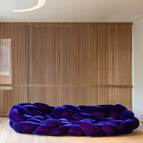 蟒蛇沙发北欧简约现代海绵 BOR科技布艺缠绕编织轻奢设计师款沙发 - 图2