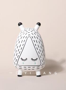 一匚艺术抽象卡通动物白色摆件样板间儿童房卧室书房客厅可爱饰品