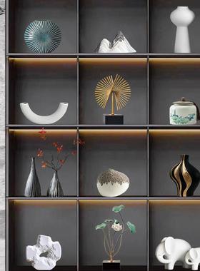 新中式摆件轻奢高档创意客厅酒柜电视柜办公室书房家居装饰品摆设