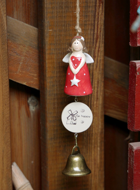 极速可爱超萌f手工陶瓷天使家居挂件风铃情人同学毕业礼物礼品装