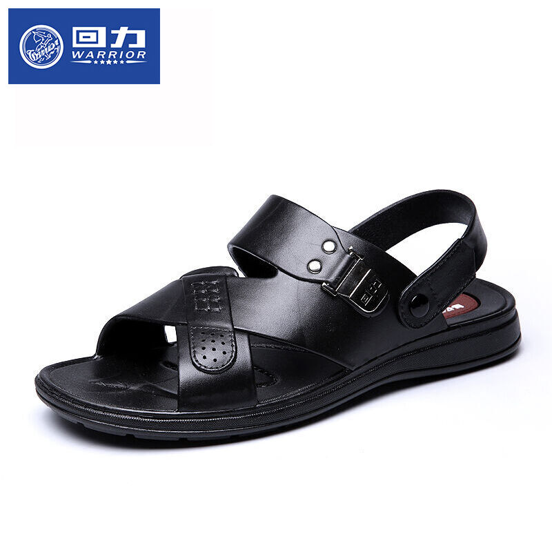 极速凉鞋男夏季沙滩鞋男户外透气洞洞鞋男士凉拖鞋英Y伦韩版皮凉 - 图1