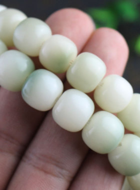 极速天然白玉菩提手串阴皮飘v花男女文玩菩提子佛珠绕指柔盘玩情