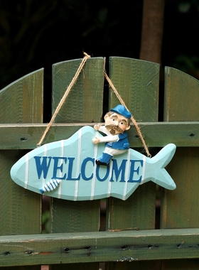 极速复古做旧美式树脂欢迎光临挂牌门牌花园花店S园艺挂饰田园装