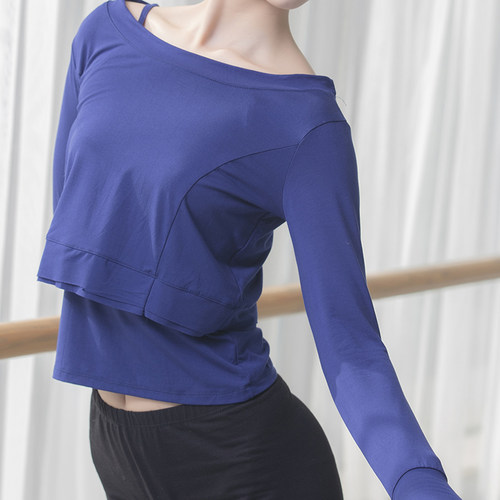 速发舞蹈练功服上衣芭件套指古典两蕾形体瑜伽中国教长师袖套装 - 图2