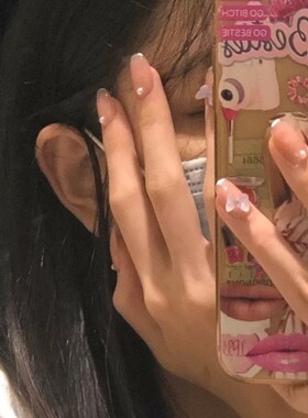 好货美甲贴片成品仙气法式蝴蝶穿戴式甲片可拆卸指甲ins风抖音爆