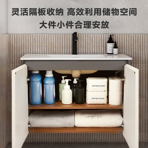 科勒浴室柜陶瓷一体盆洗手盆柜组合卫生间卫浴洗漱台简约现代逸森 - 图2