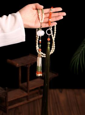 古风汉服超长软璎珞背云流苏璎珞马面裙旗袍配饰明制复古项链项圈