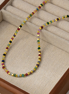 波西米亚风天然石项链