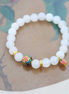 彩色郁金香滴油手串小众