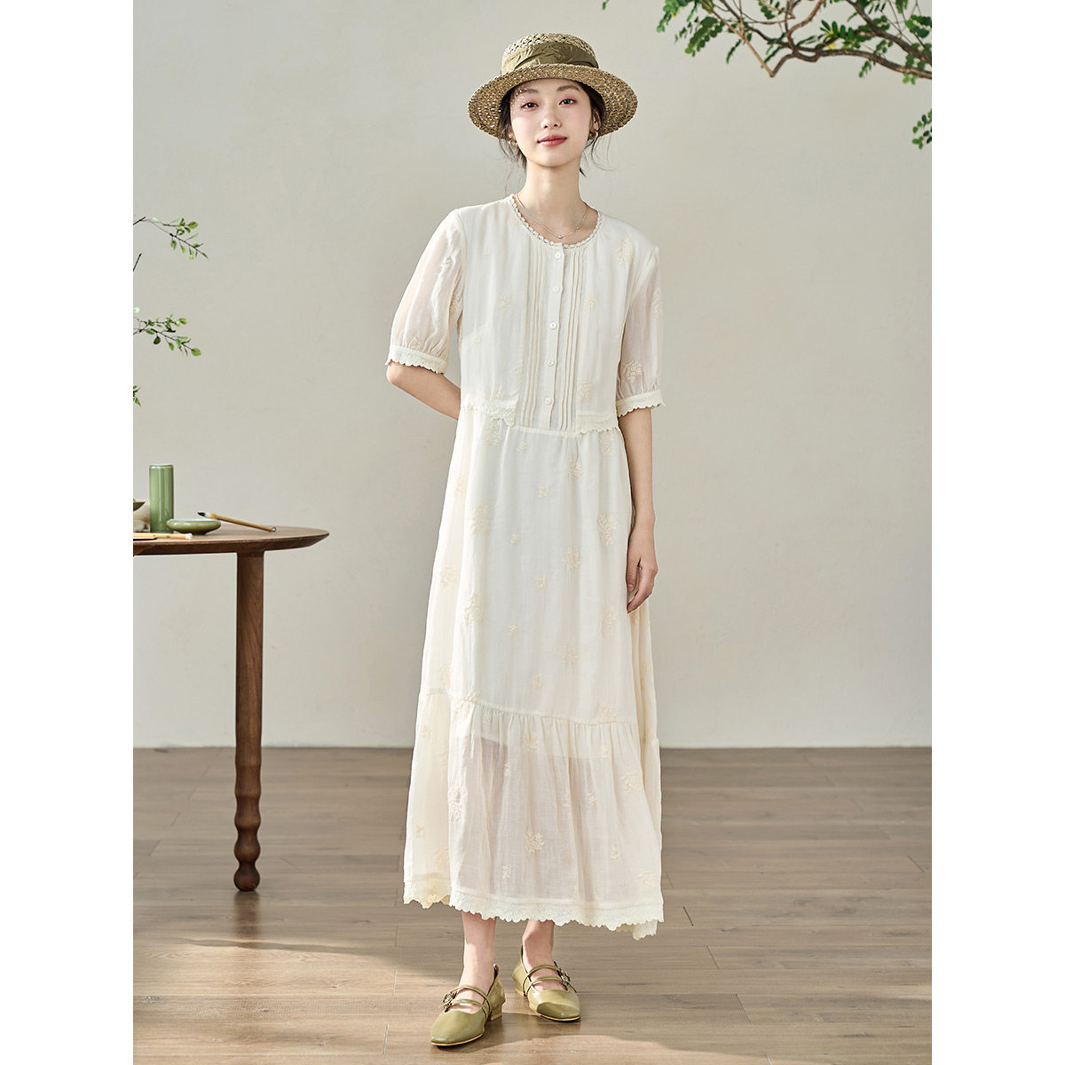  茵曼一零一度连衣裙