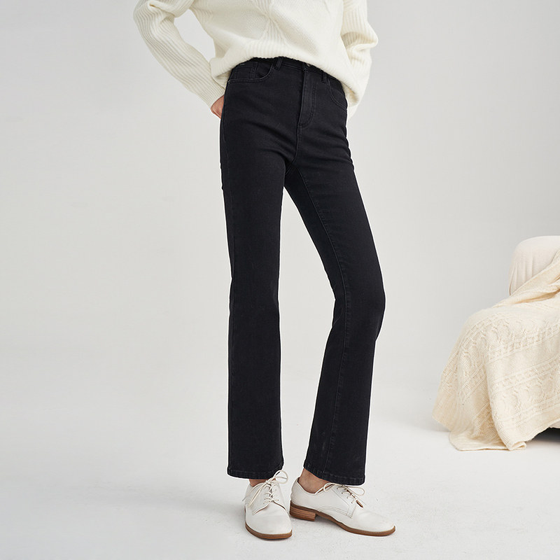 【商场同款】茵曼休闲冬季新款牛仔裤 茵曼一零一度牛仔裤