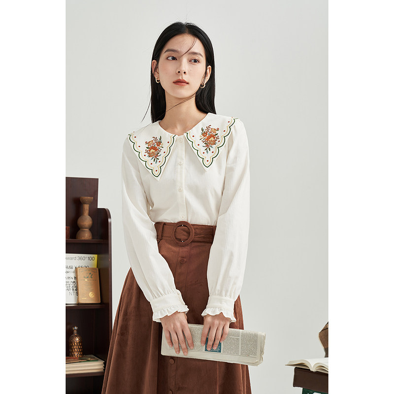  茵曼一零一度衬衫