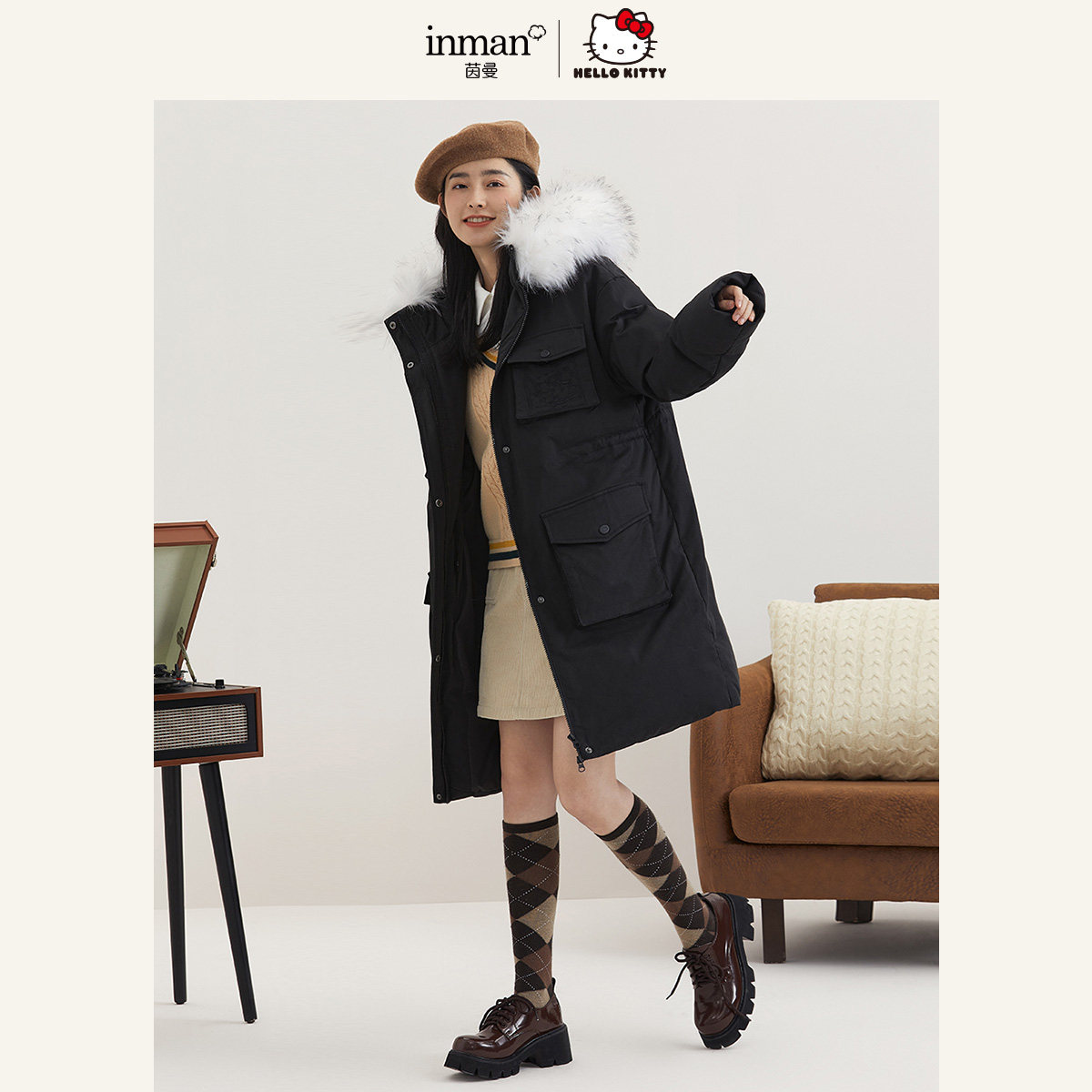 【商场同款】茵曼三丽鸥联名羽绒服 茵曼一零一度羽绒服