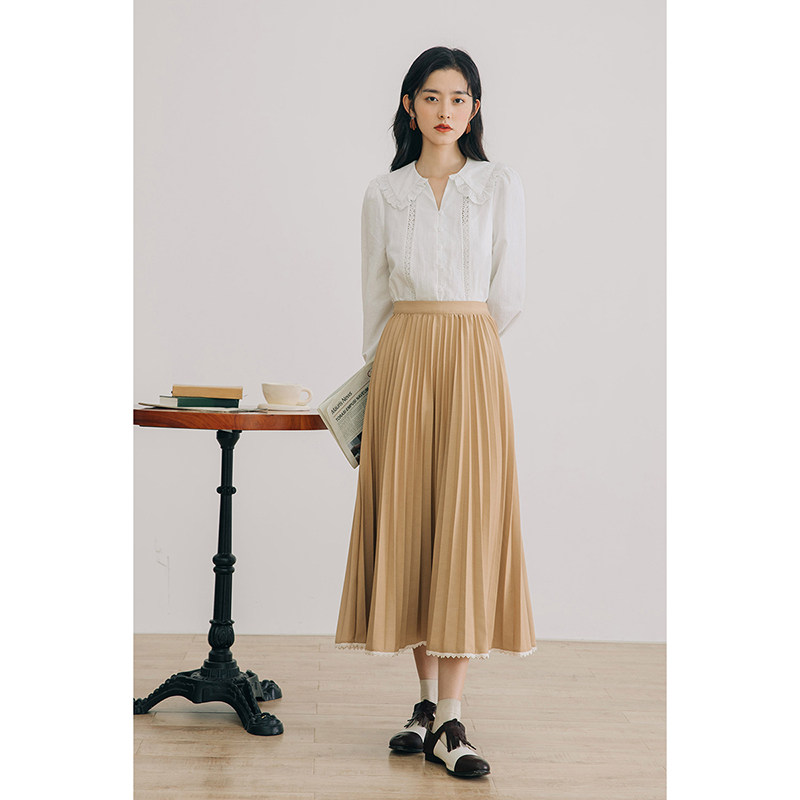 【商场同款】茵曼秋装新款简约半身裙 茵曼一零一度半身裙