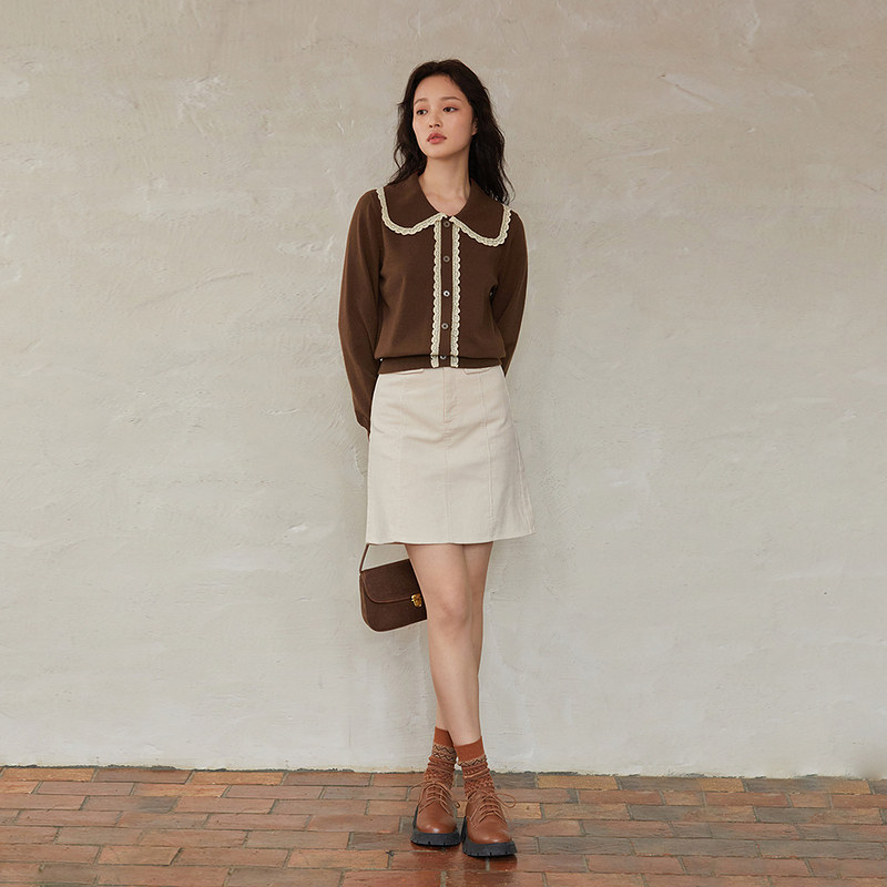 茵曼旗舰店2021秋装新款女设计毛衣 茵曼一零一度毛衣