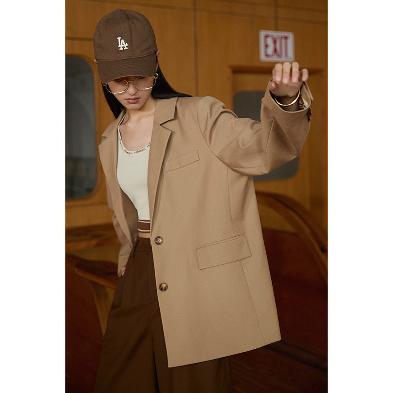 茵曼外套2021年秋季新款潮百搭复古 茵曼一零一度短外套