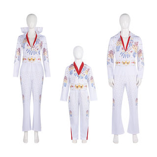 Rock singer elvis presley cos costume stage role play costume cosplay halloween two-dimensional animation performance costume