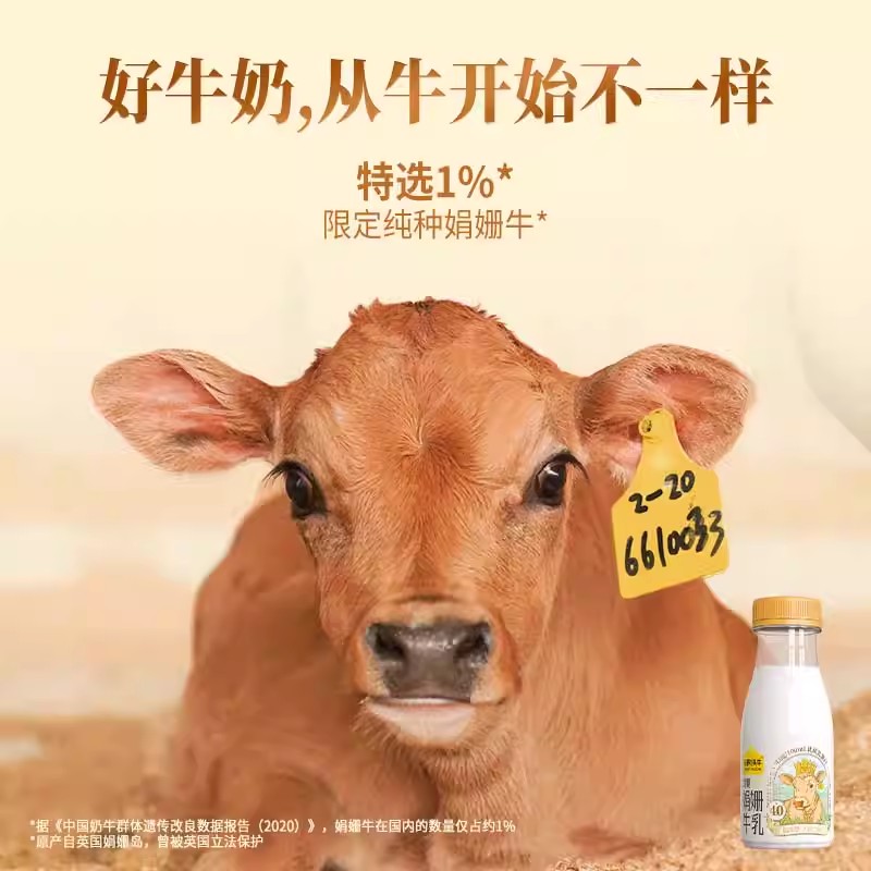 【奶卡囤货装】认养一头牛低温冷藏娟姗牛奶牛乳新鲜10瓶*4期