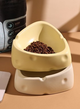 速发酪奶猫碗陶瓷碗猫食盆盘护水斜口饭碗喂食碗保喂用品