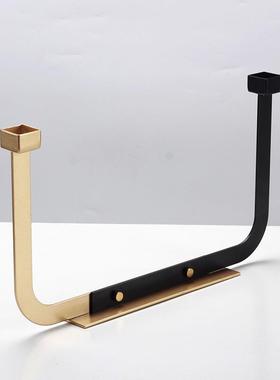 简约现代样板房餐厅桌面创意轻奢软装饰品欧式金属拼接蜡烛台摆件