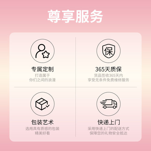 钟久久情侣对戒守护之心纯银粉钻戒指女友520礼物送定制钟爱协议 - 图2