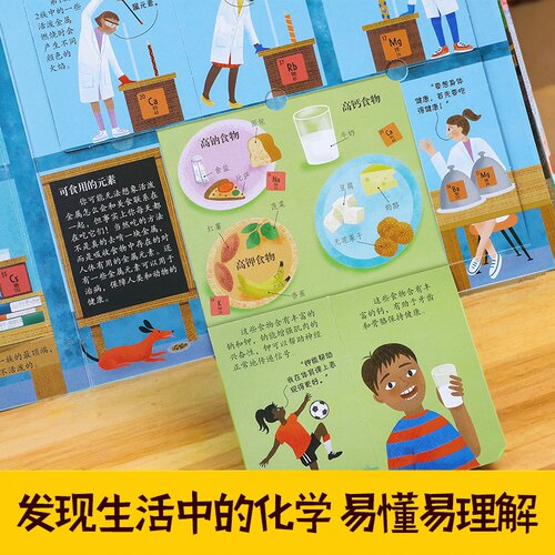 揭秘元素周期表化学启蒙翻翻3d立体书乐乐趣揭秘系列儿童翻翻书系列6-9-12岁小学生初中生科学启蒙化学知识生活中的化学揭秘翻翻书 - 图2