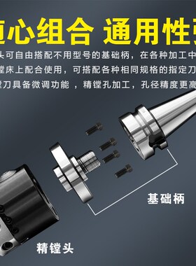 BT40-NBH2084精镗刀微调头套装可调试加工中心镗刀内孔镗刀杆刀柄