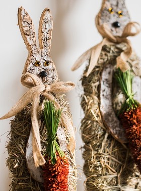 速发森林精灵圣氛摆件欧式美式白桦手工艺品气诞装饰陈列桌面地面