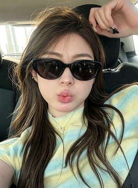 复古猫眼偏光墨镜女款太阳眼镜
