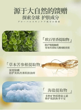 海盐氨基酸沐浴露套装果酸后背控油除螨祛痘鸡皮持久留香氛水杨酸