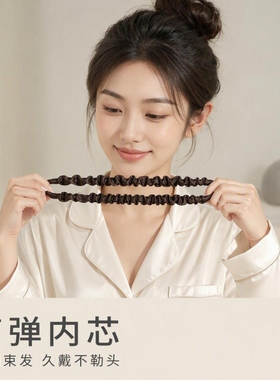 简约不伤发缎面小肠扎头发圈