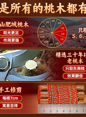 七根桃木枝真老桃树东南枝条婴儿