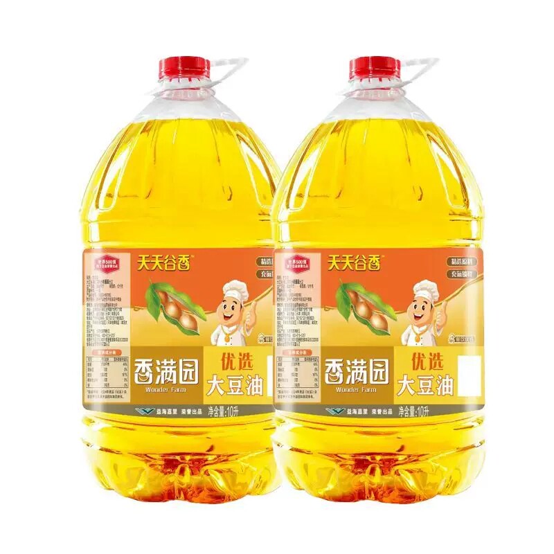 香满园天天谷香优选大豆油10L*2桶