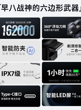 飞科电动博锐剃须刀|超1万次加购