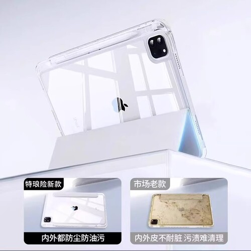 平板保护壳zpv适用iPad11iPadPro2026新款Air8苹果710代12保护套3+Y折9带笔槽6防弯mini7轻薄10.9摔13寸5外4 - 图2