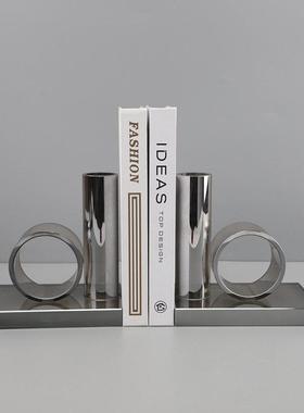 斯堪的纳维亚简单可及的豪华烟灰色水晶书柜摆件样板房家庭电视柜