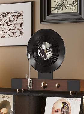 高级感覆古音乐主题装饰品摆件客厅售楼样板间玄关柜小众艺术摆设