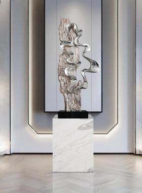 现代大型抽象摆件酒店落地雕塑高级感客厅电视柜旁玄关艺术装饰品