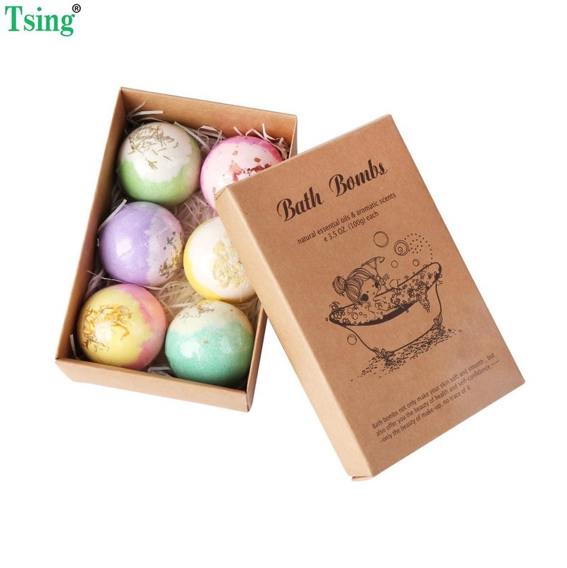 网红Tsing 6X100g Valentine's Day Organic Bath Bomb Gift S-图2