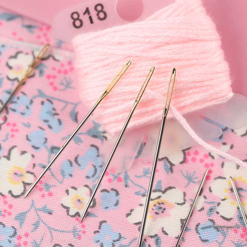 网红34PCS Golden Tail Sewing Needles Cross Stitch Needle wit - 图3