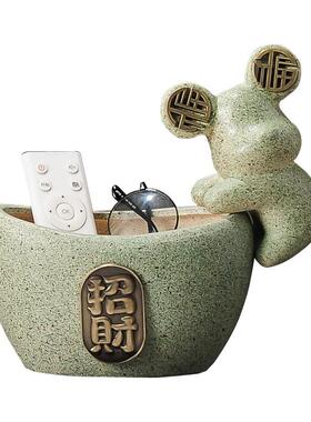 极速招财福气熊放钥匙收纳摆件钥匙开业礼物乔迁礼品进门口实用装