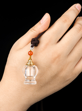 天然水晶佛塔瓶吊坠藏式瓶塔空瓶男女款嘎乌盒挂件吊坠可打开