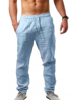 2022 New Summer Fashion  Mens Casual Pants Elastic Waist Tr