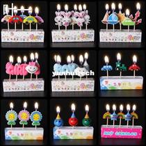 5pcs sets 2017 Birthday Candle Kids Gift Cartoon Craft Cute