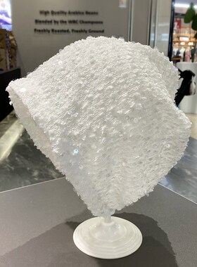 新品薄款亮片堆堆帽子女款春夏季网红辣妹显脸小包V头帽透气百搭