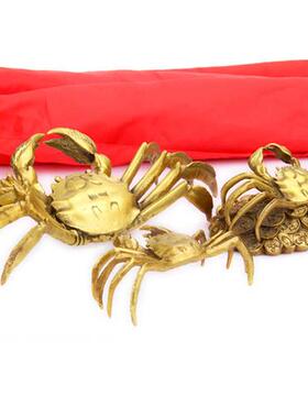 新品铜金钱螃蟹摆件 p八方来财螃蟹 将军螃蟹家居装饰工艺礼品摆
